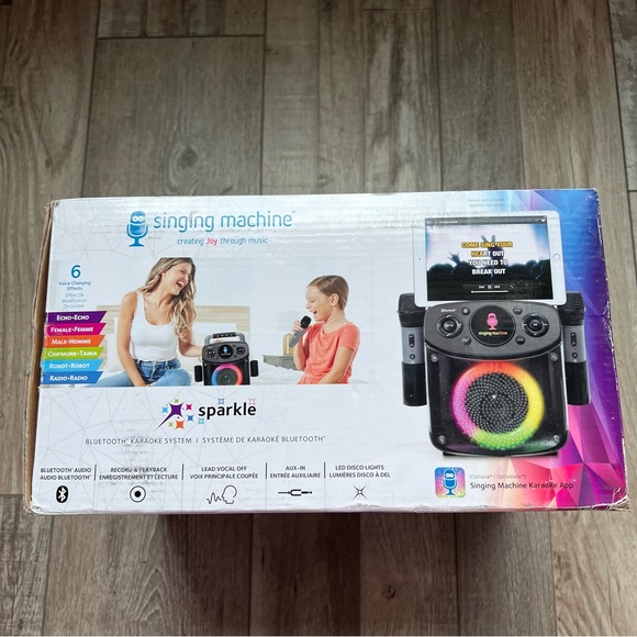 NIB The Singing Machine Mini Sparkle Karaoke Machine- Black - Picture 5 of 11